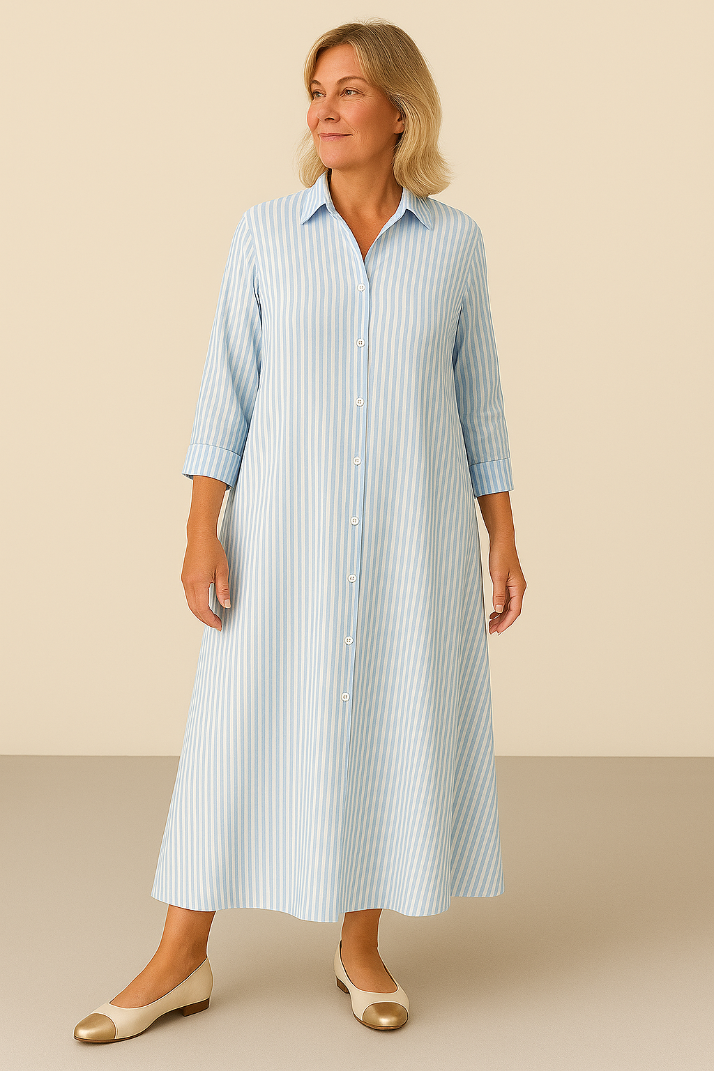 Anna™ | Stribet Kjole