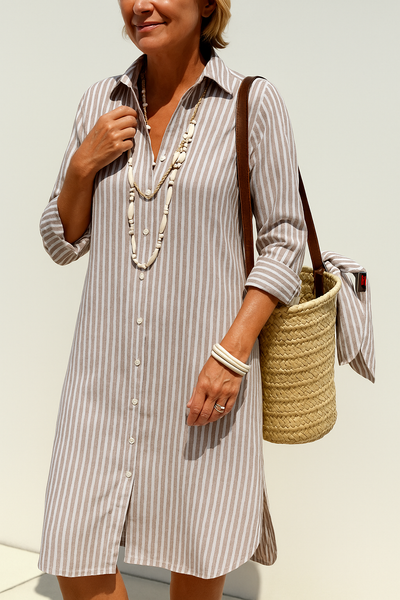 Amelie™ | Stribet Kjole
