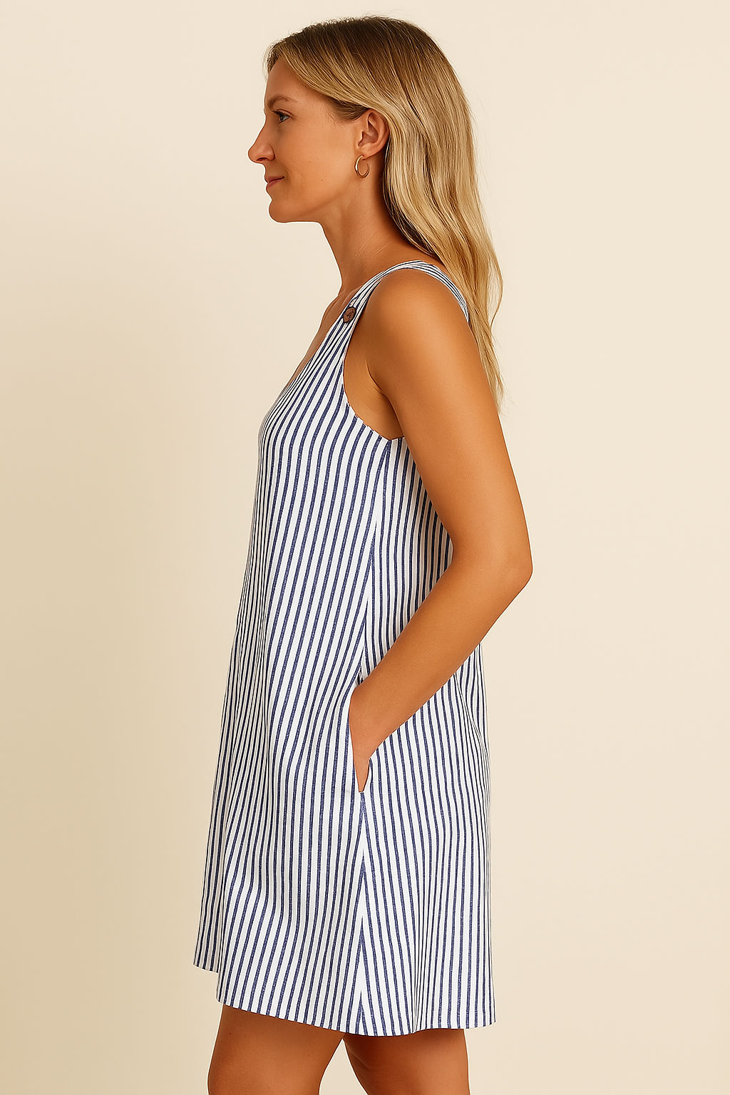 Selene™ | Stilfuld Stribet Sommerkjole