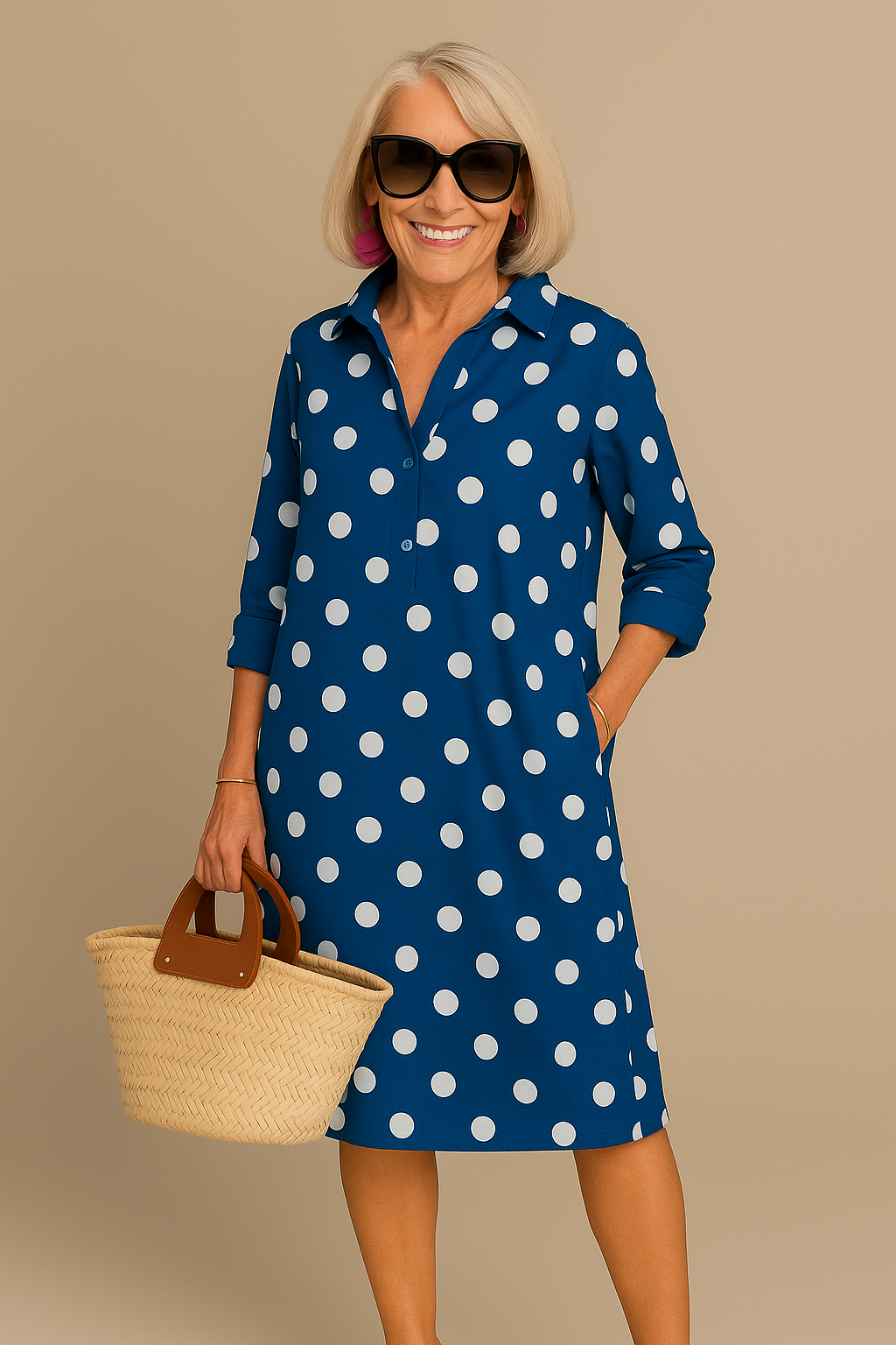 EMILIA | KLASSISK PRIKKET SKJORTEKJOLE