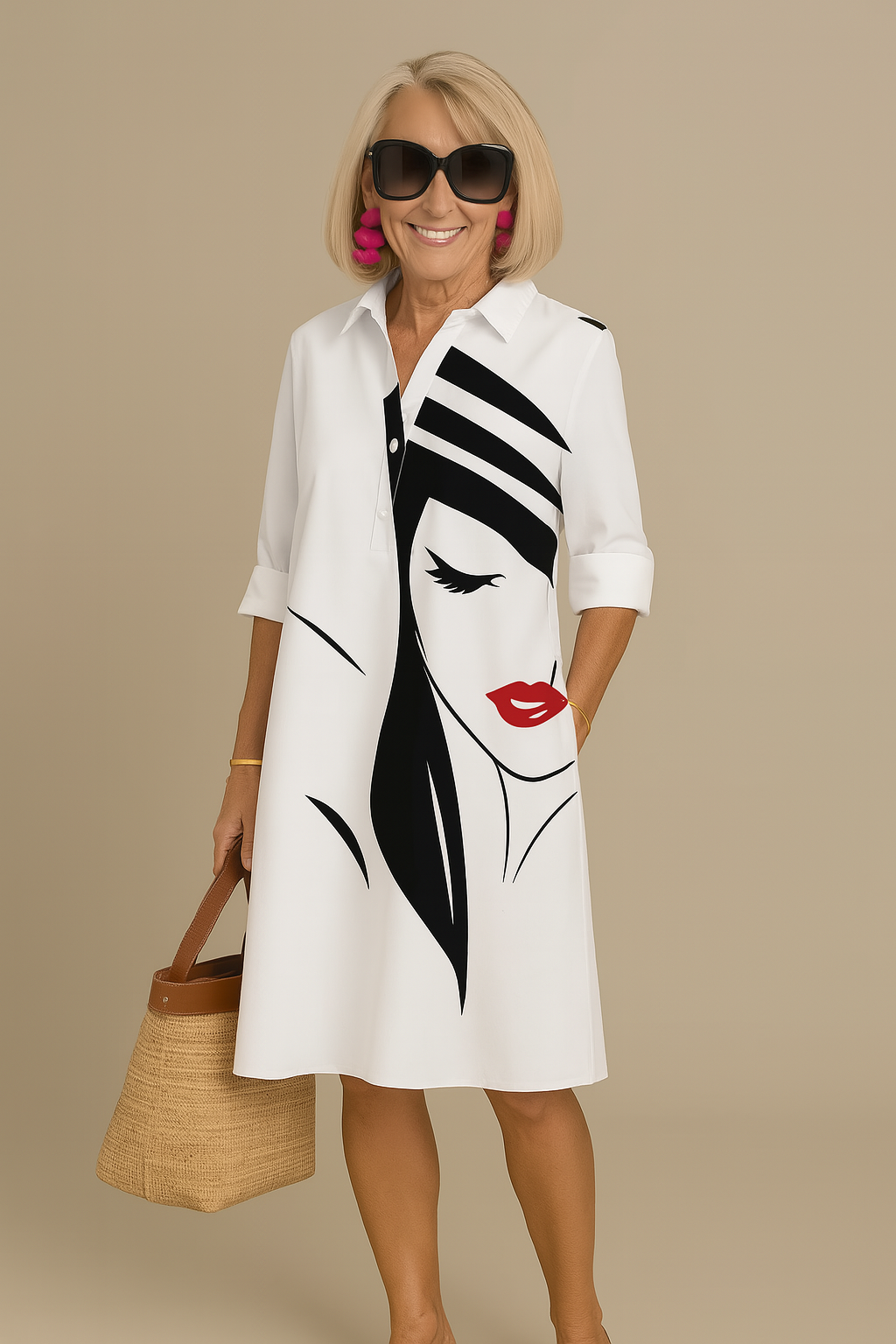 AVERIE | KUNSTPRINT SKJORTEKJOLE