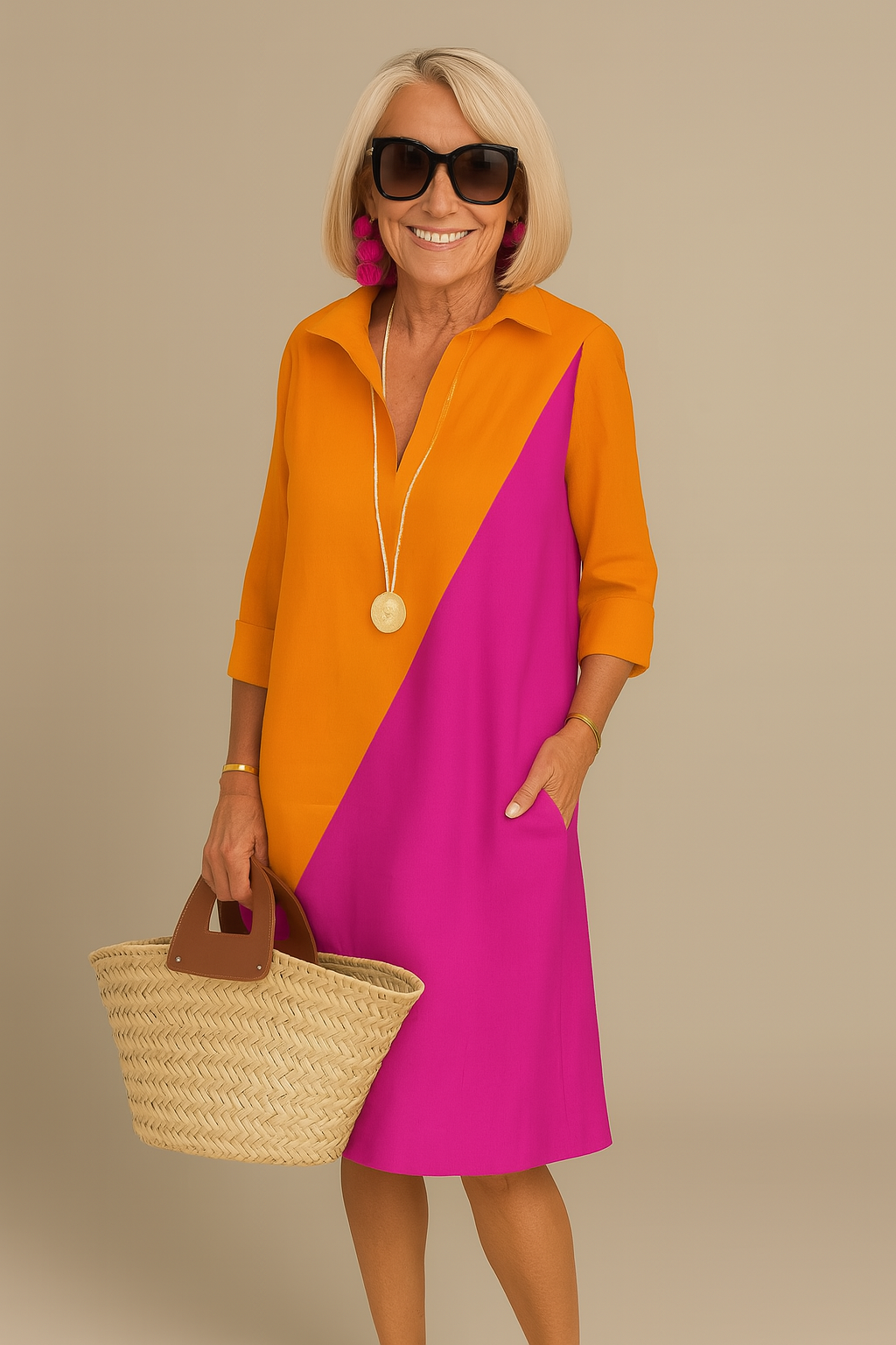 LIORA | FARVEBLOCK SKJORTEKJOLE