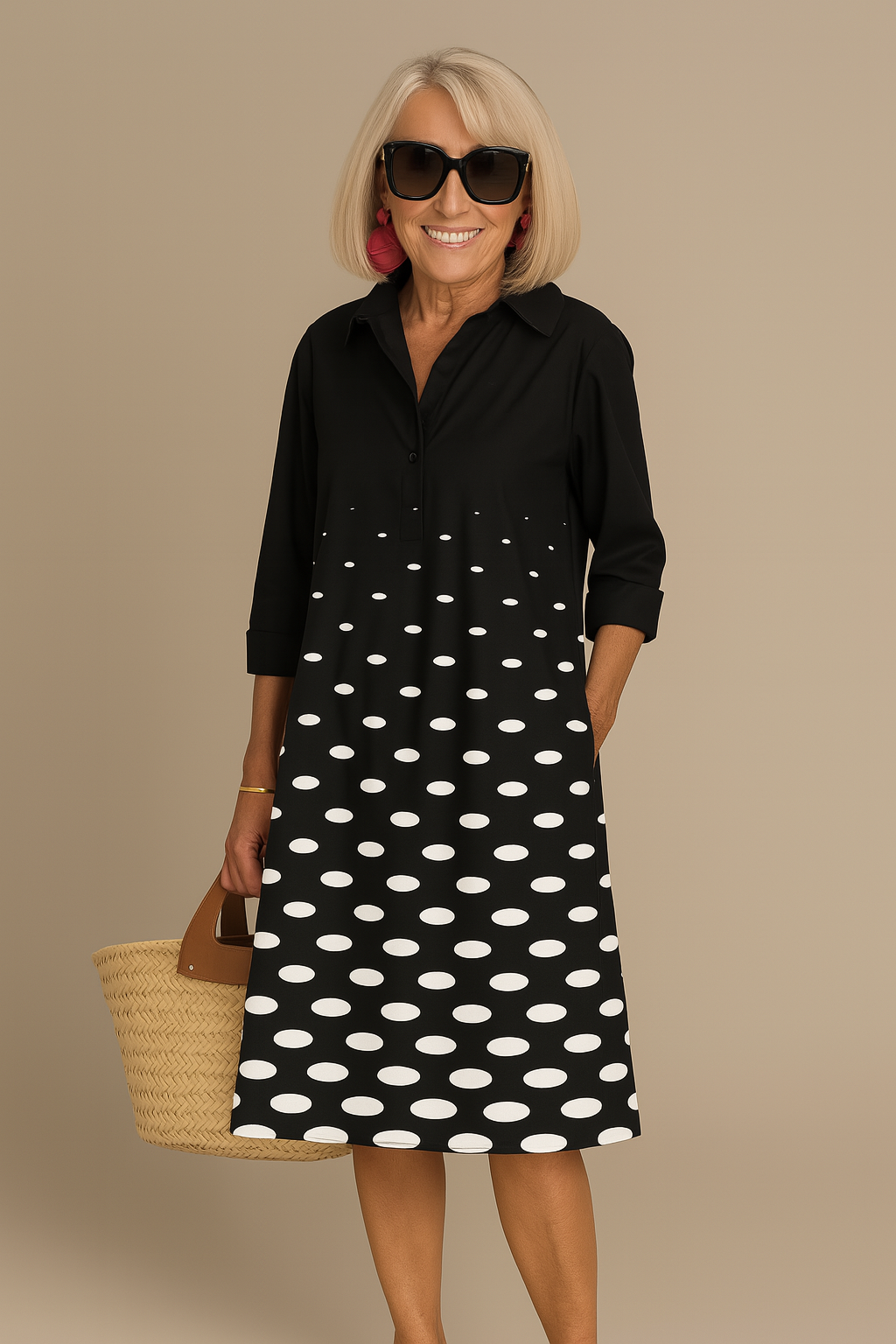 MONRA | FADE DOT SKJORTEKJOLE