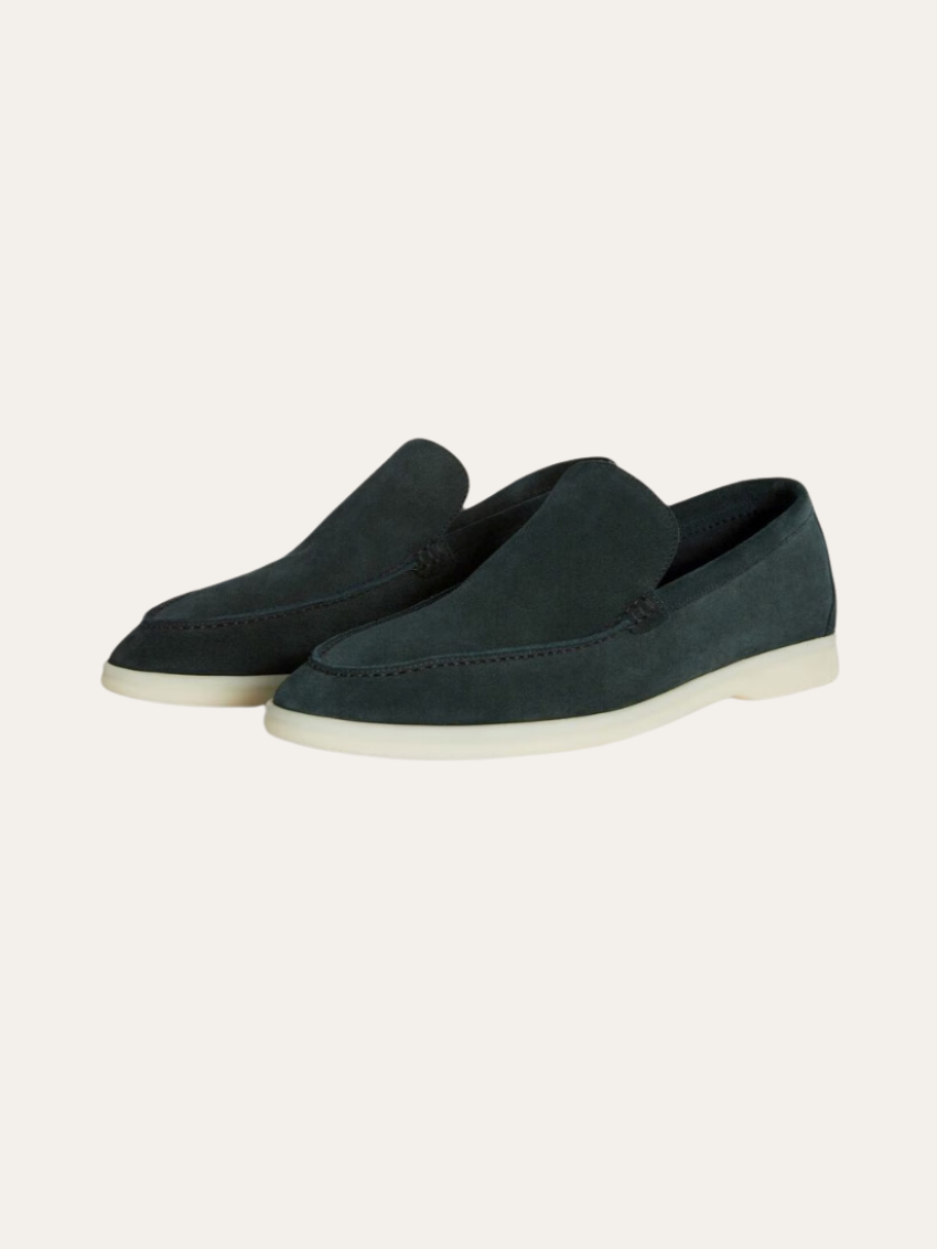 Forfinet Suede Loafers – Mørkegrøn