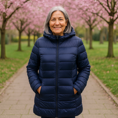 Helsa™ Langt Foret Mellemlag - Mørkeblå