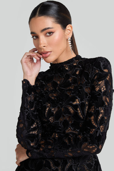 Nadia | Elegant Sort Kjole