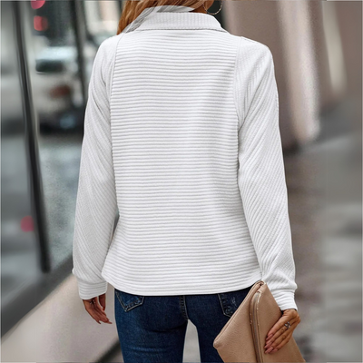 Suzanne™ - Halv-Glidelås Detaljeret Sweater