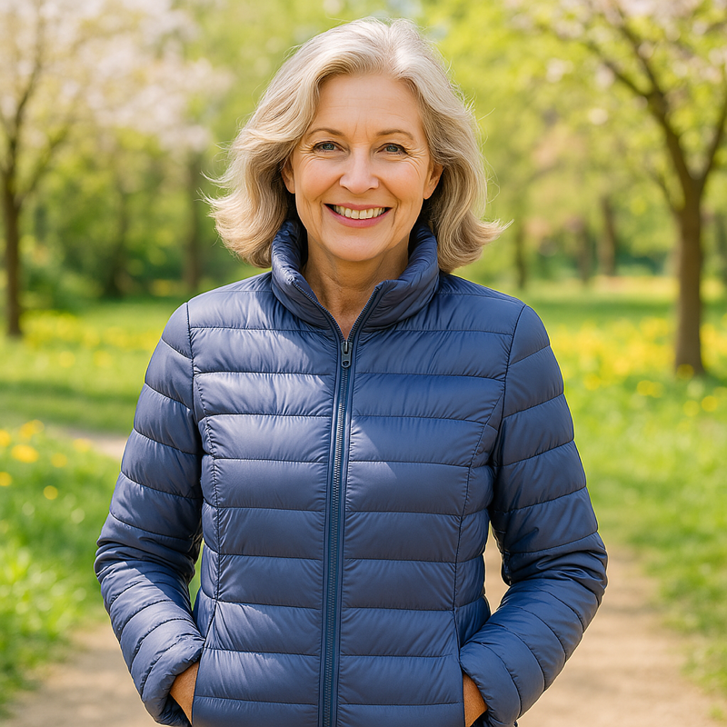 Ulla Padded Mid Jacket | Indigo