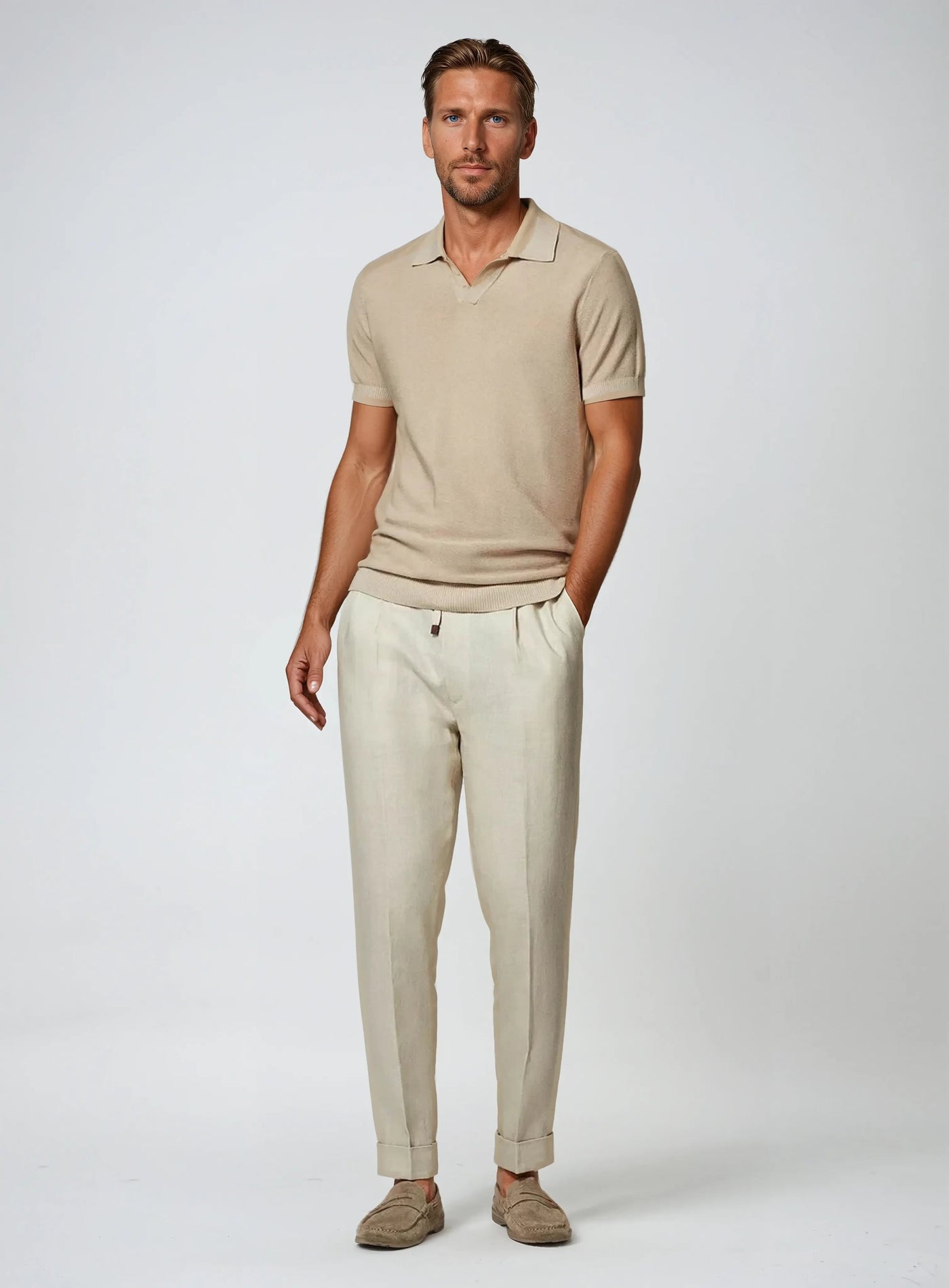 Sea Side Linnedragt - Beige
