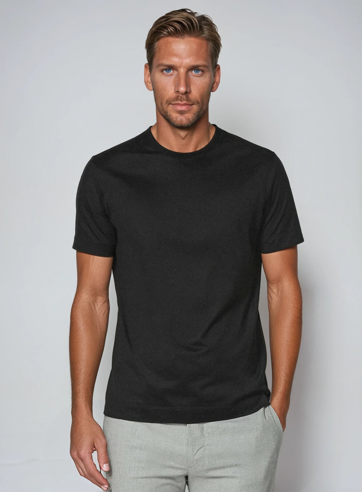 Signature Supima T-shirt – Profond Sort