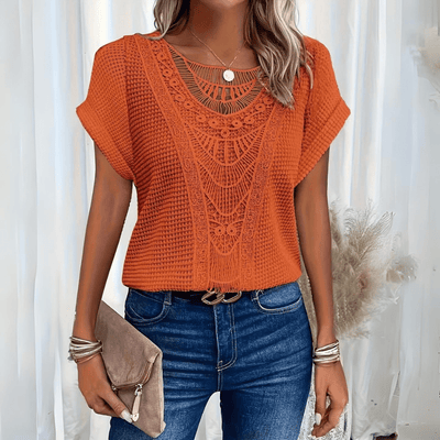 Karin™ – Elegant bluse i Ibiza-stil