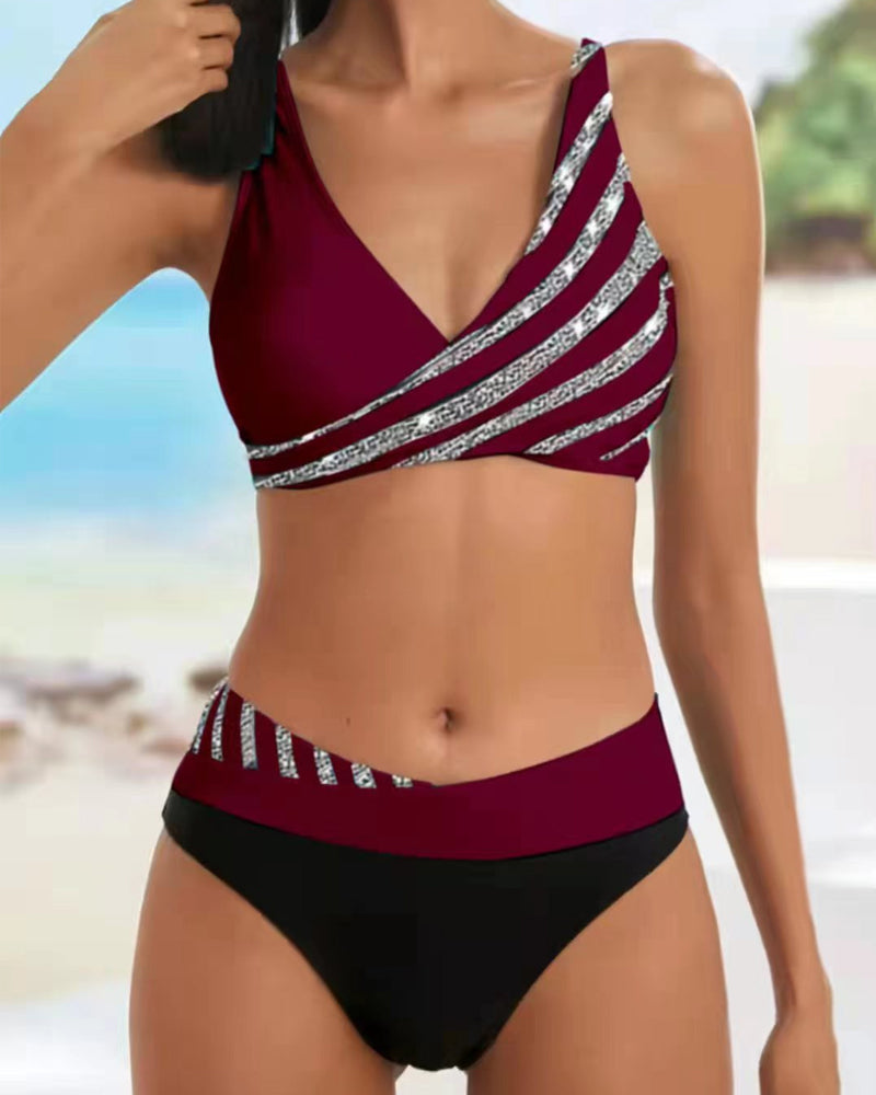 Nina ™ | Varm bikini med print