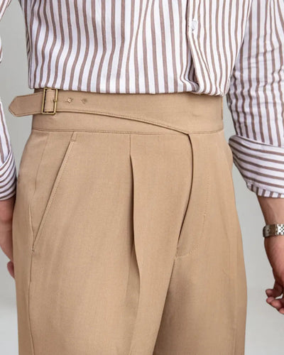 Oxford Plisseret Bukser - Khaki