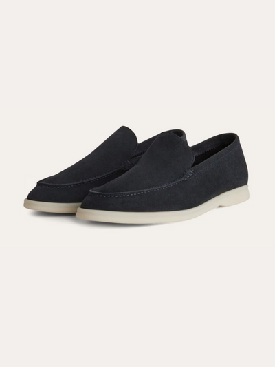 Finslidte Suede Loafers – Marineblå