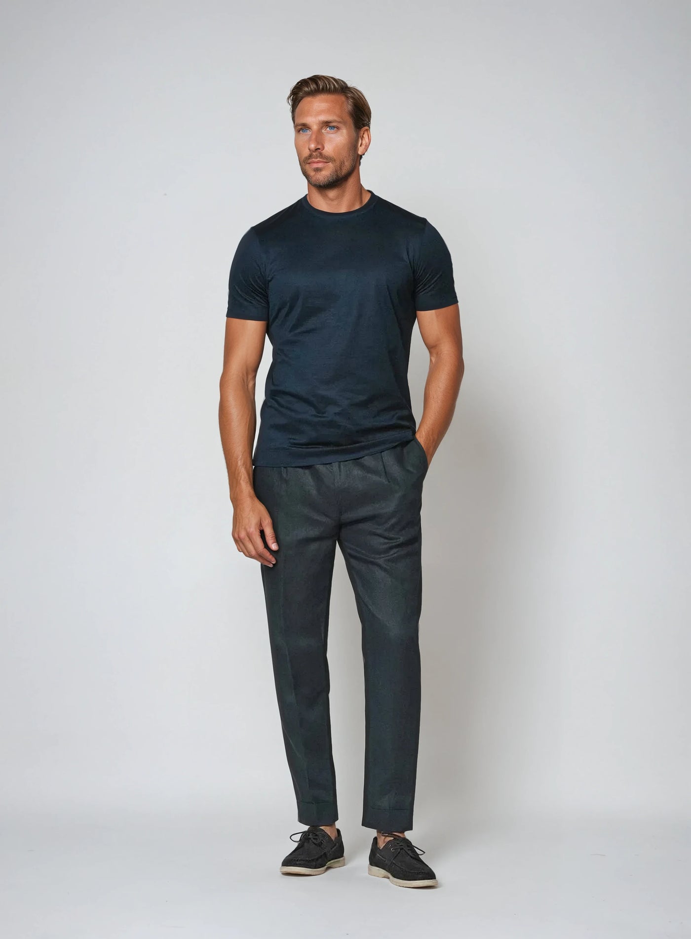 Signature Supima T-shirt – Marineblå