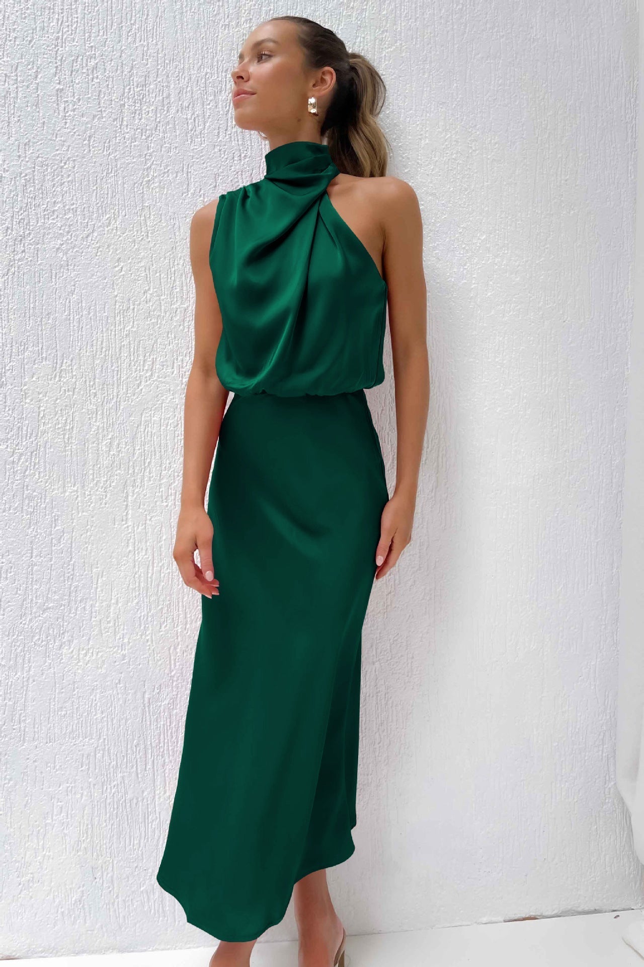 Lydia | Lang Halterneck Kjole