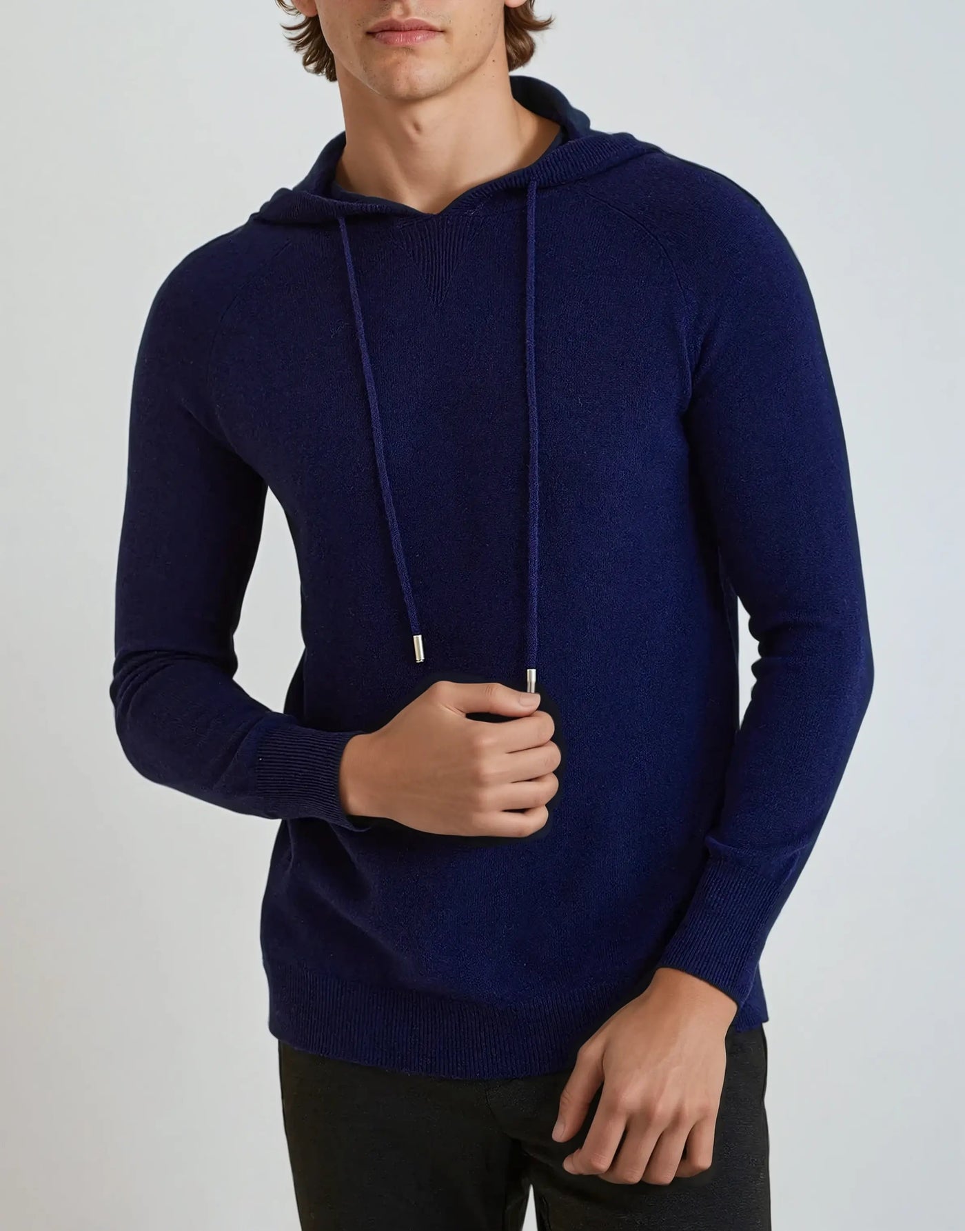 Essentiel Cashmere Hoodie - Marineblå