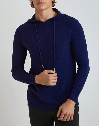 Essentiel Cashmere Hoodie - Marineblå