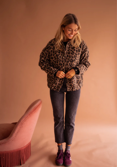 Leona | Leopard bomberjakke