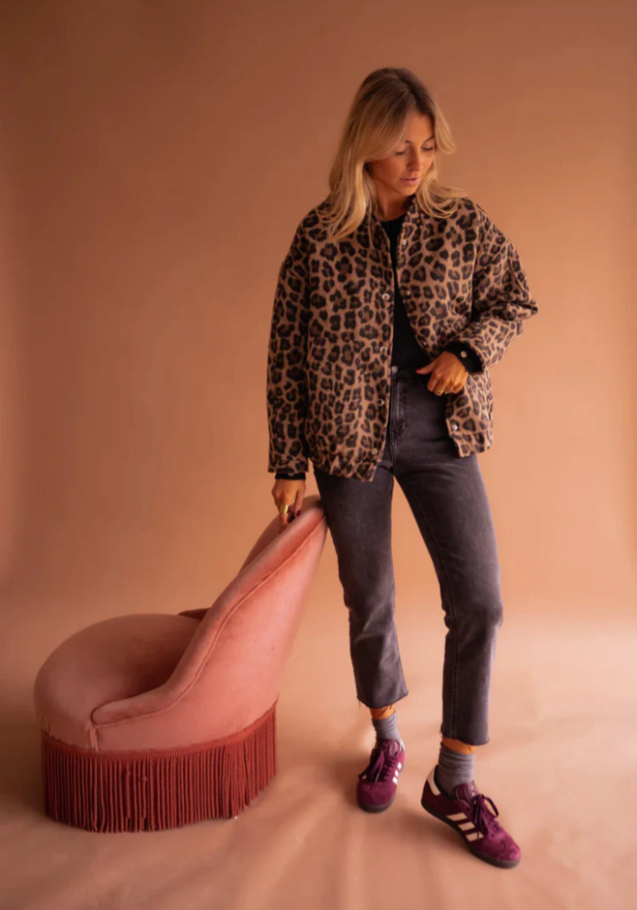 Leona | Leopard bomberjakke