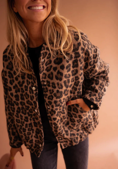Leona | Leopard bomberjakke
