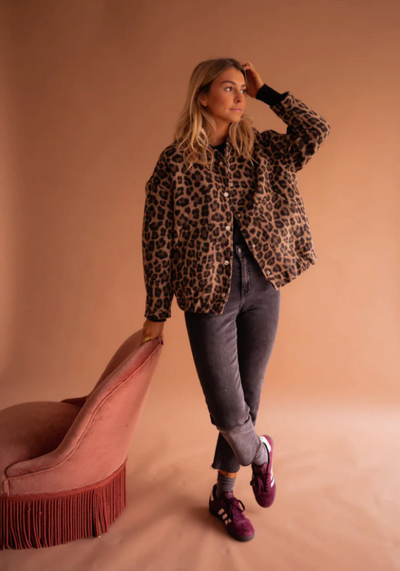 Leona | Leopard bomberjakke
