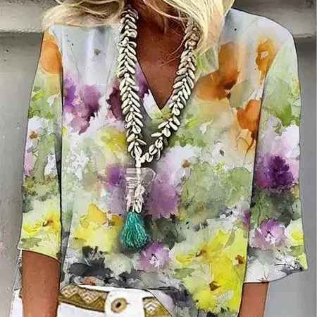 Ella™ – blomsteret bluse