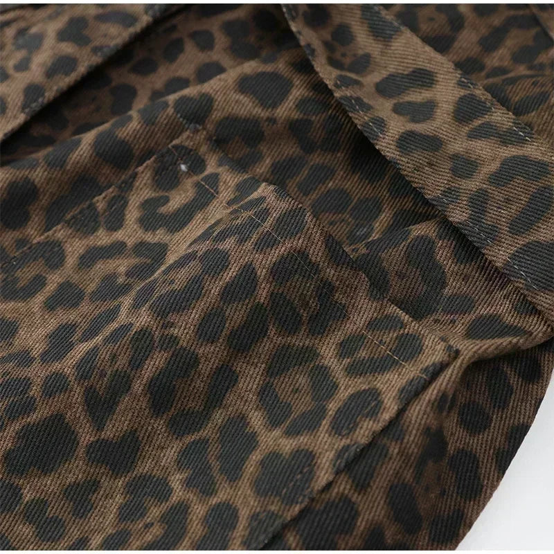 Jolina™ | Leopardmønstret Bæltefrakke
