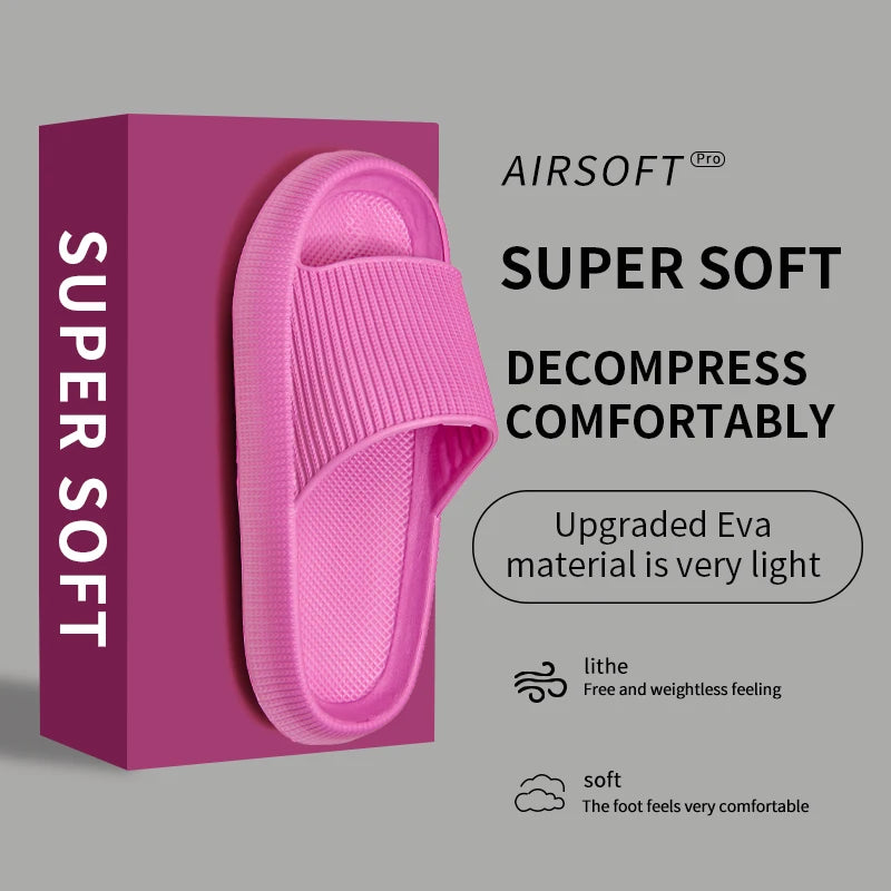 Sandaletter til mænd med tyk sål, skridsikre sommerkvart badeværelse bruse Eva sandaler