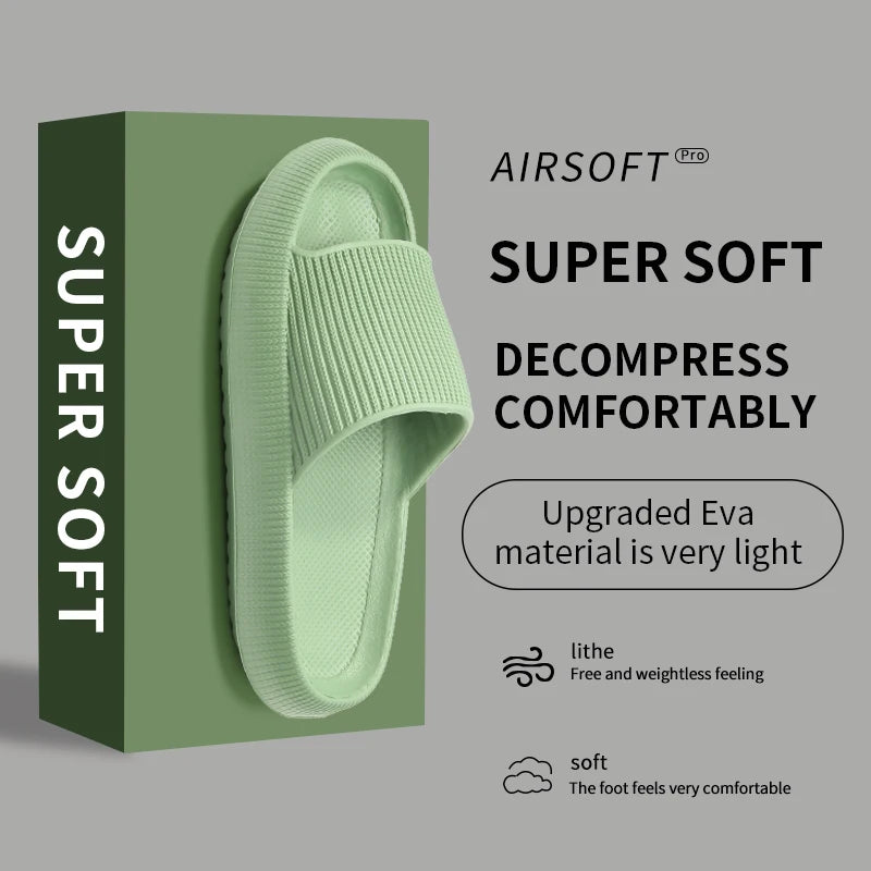 Sandaletter til mænd med tyk sål, skridsikre sommerkvart badeværelse bruse Eva sandaler