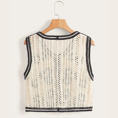 Angeline™ | Gennemsigtig Hæklet Vest