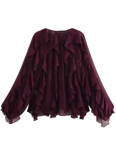 Jacklyn™ | Elegant V-Hals Tiered Bluse