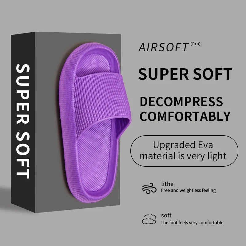 Sandaletter til mænd med tyk sål, skridsikre sommerkvart badeværelse bruse Eva sandaler