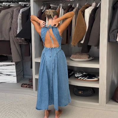 Petra™ | Denimdrøm med Åben Ryg