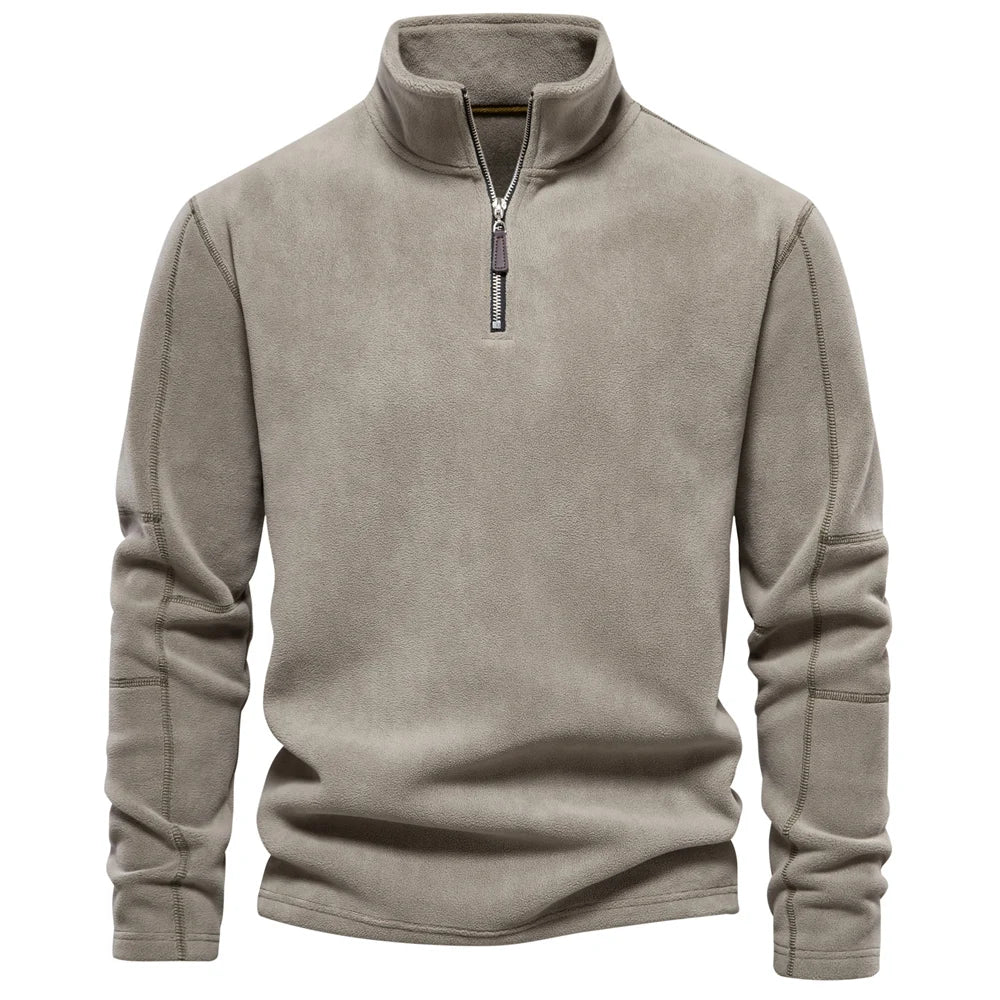 Henrik | Varm fleece krave sweatshirt