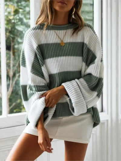 Lily™ | Trendy Strikket Trøje med Striber