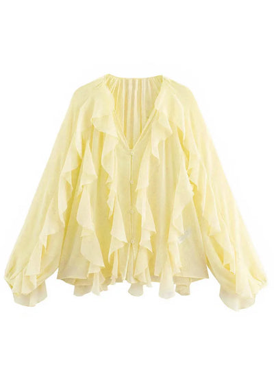 Jacklyn™ | Elegant V-Hals Tiered Bluse