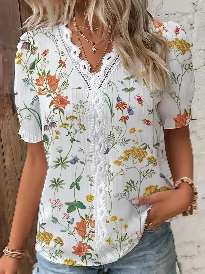 V-Hals Bluse
