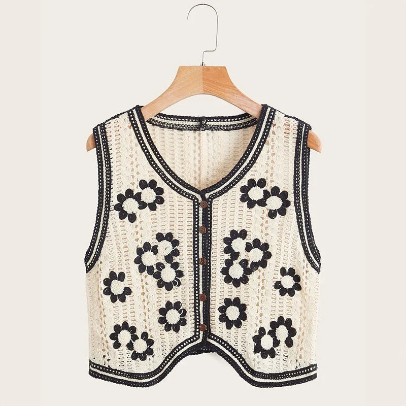 Angeline™ | Gennemsigtig Hæklet Vest
