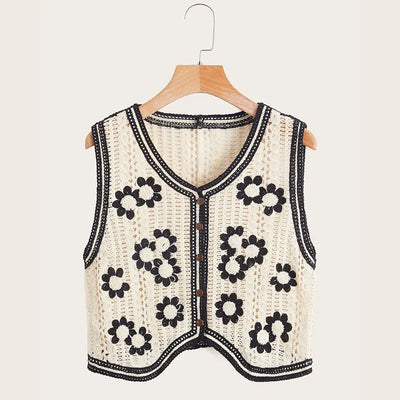 Angeline™ | Gennemsigtig Hæklet Vest