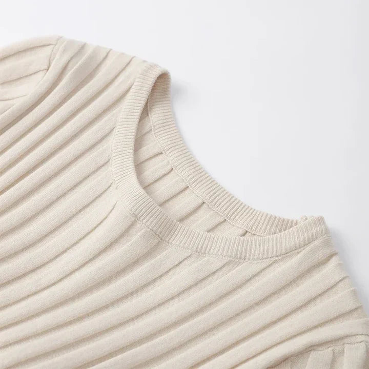 Edithe™ - Elegant stribet kjole