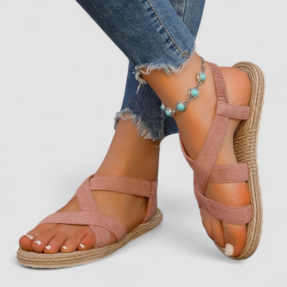 KAJA™ | Alma – Lettere sandaler med elastiske stropper og naturinspireret sål