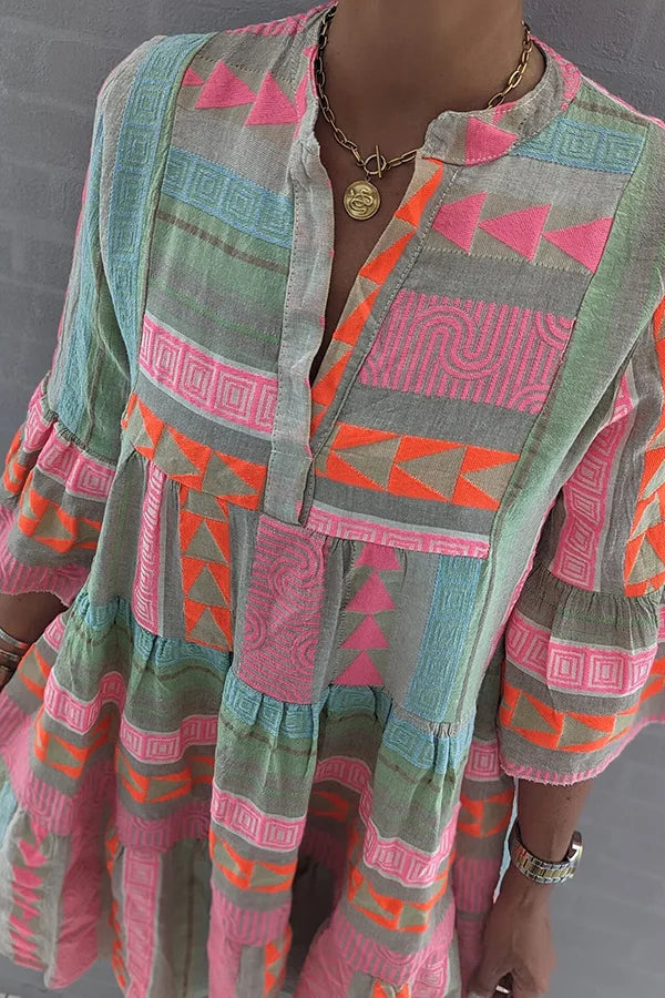 Clara – Boho-Trappe-Swingkjole