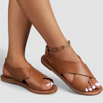 KAJA™ | Siena – Klassiske sandaler med krydset rem og behagelig pasform