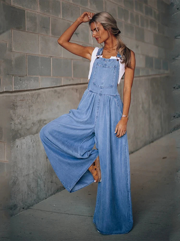 Zarah™ | Denim Buksedragt