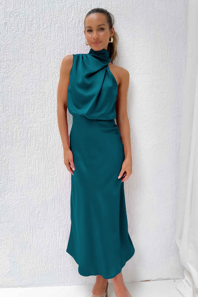 Lydia | Lang Halterneck Kjole
