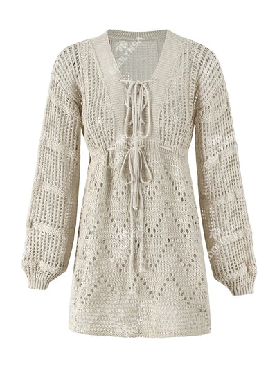 Ivonne™ | V-hals Snørelukning Strandkjole