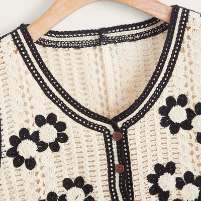 Angeline™ | Gennemsigtig Hæklet Vest