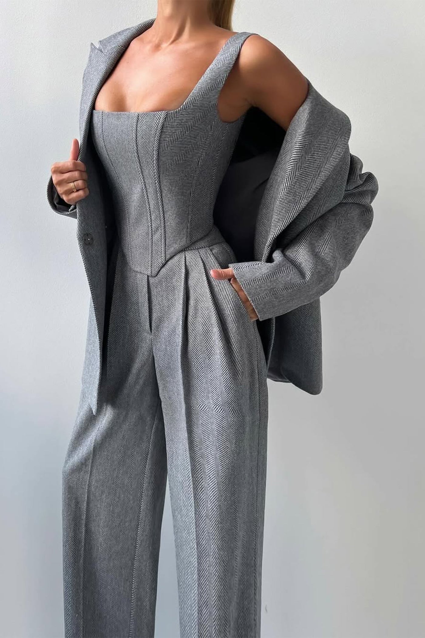 Grace™ | Tre-delt sæt med dobbeltknappet blazer