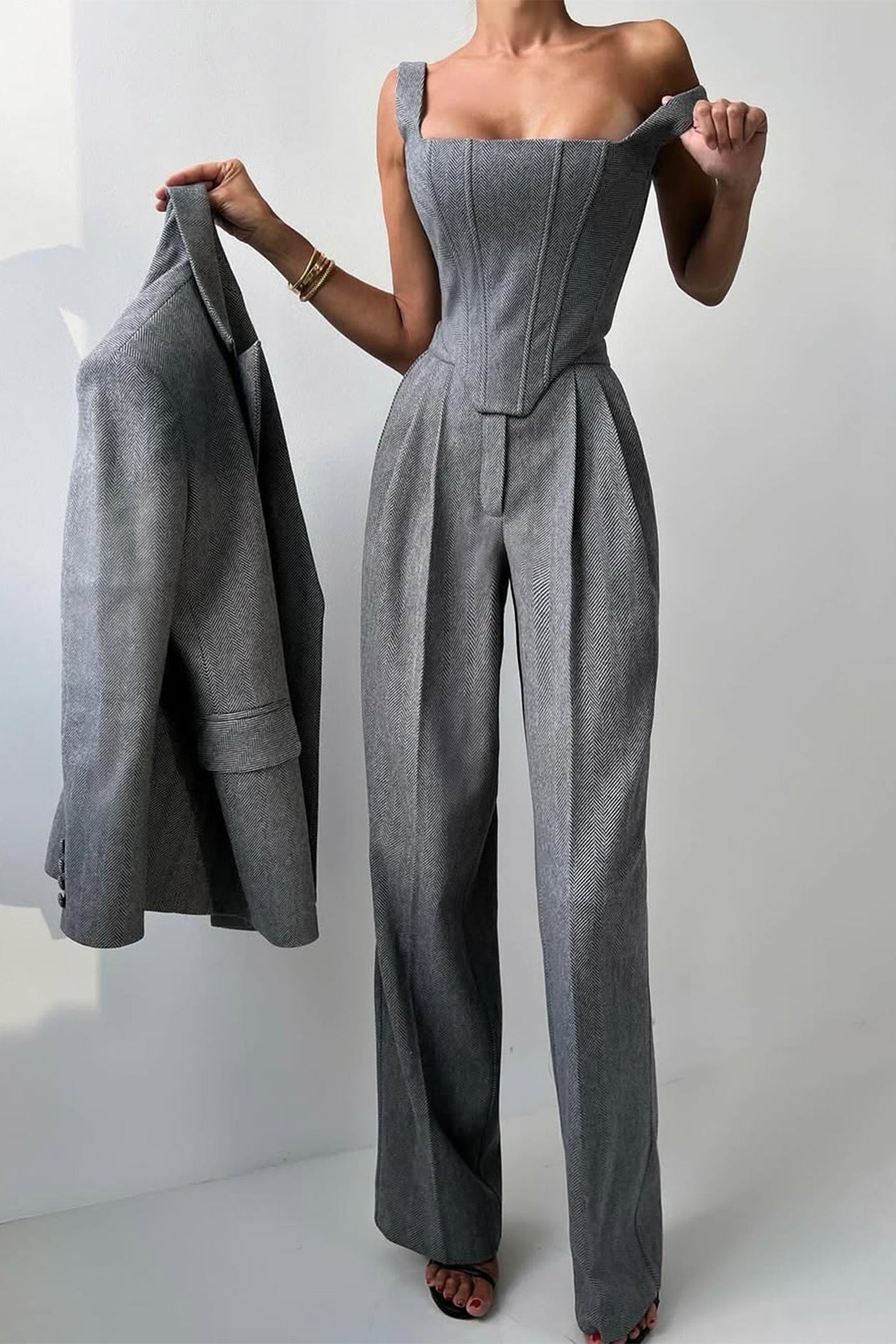 Grace™ | Tre-delt sæt med dobbeltknappet blazer